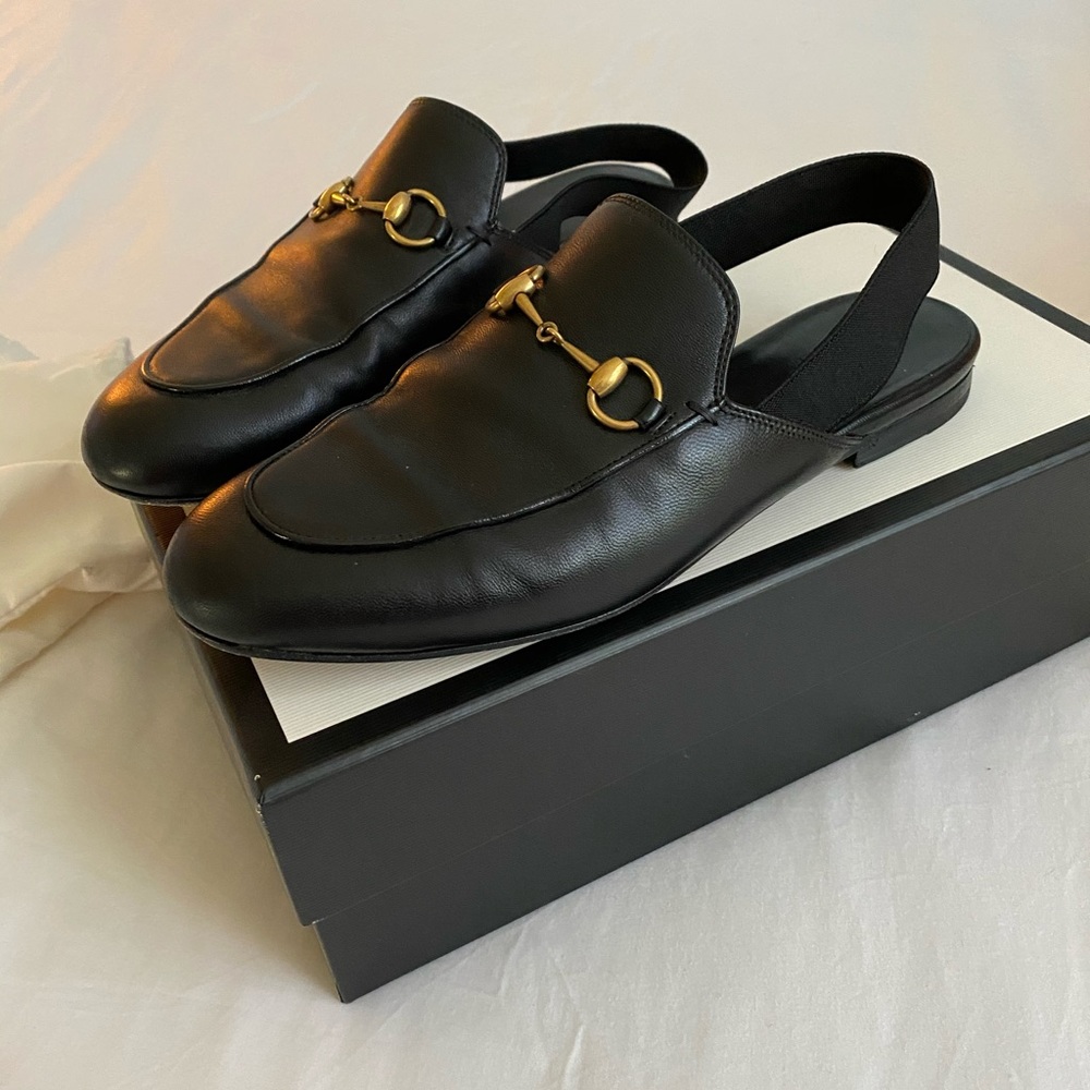 Gucci Princetown Leather Mules with Strap